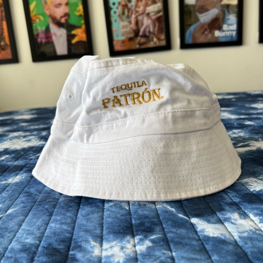 Patron Tequila white bucket hat unisex